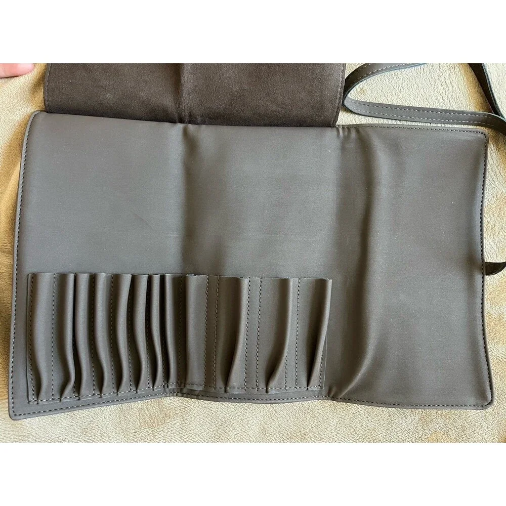 Makeup Brushes Bundle & Roll Storage Portable Bag - Assorted Brands